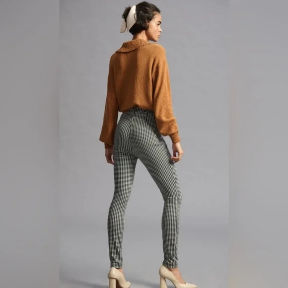 Maeve Black and White Gingham High-Rise Leggings #13 - Picture 4 of 8